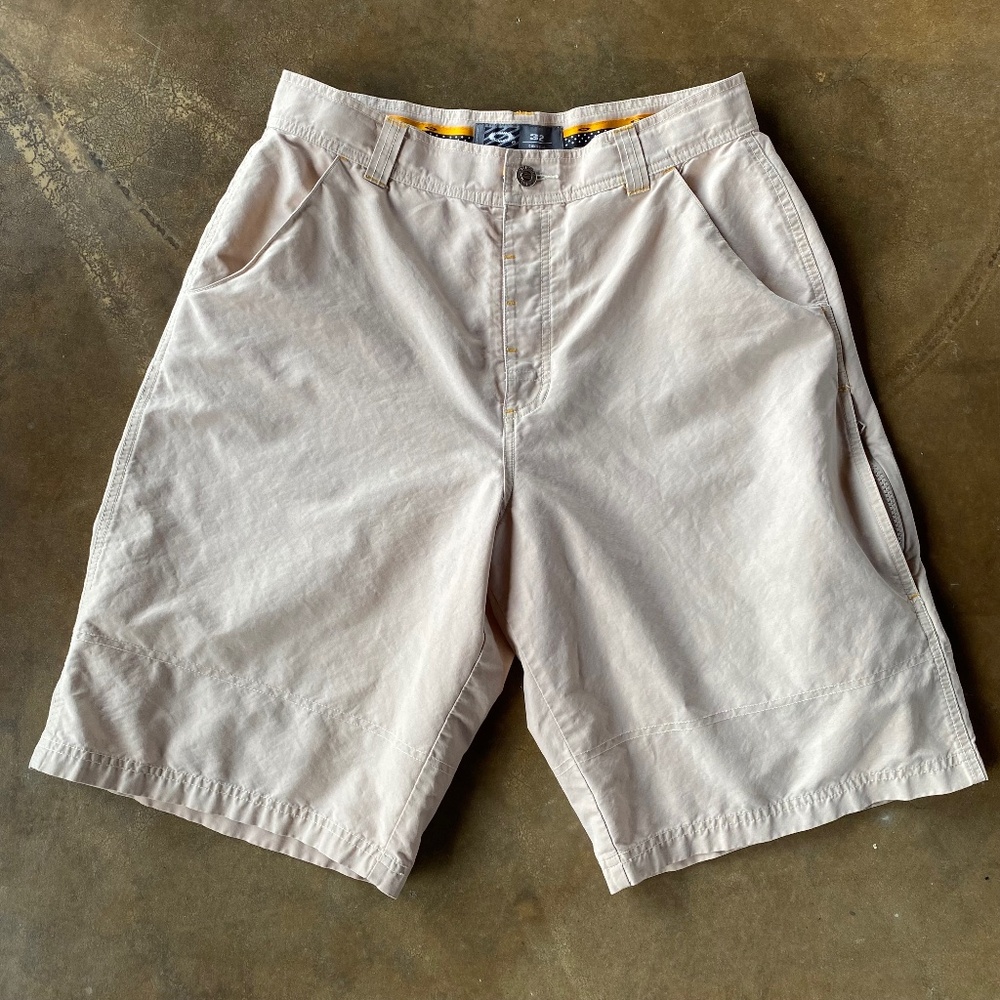 VTG Y2K Oakley Software Utility Multi Pocket Khaki Shorts